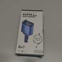 XSEYESX Retractable Car Charger, 120W 4-in-1 PD33W and QC3.0 Ultra Fast Charging car Phone Charger, with 2.6ft Fast Charging Cable, Suitable for iPhone 1716, 15, 14, 13, 12 Pro Max