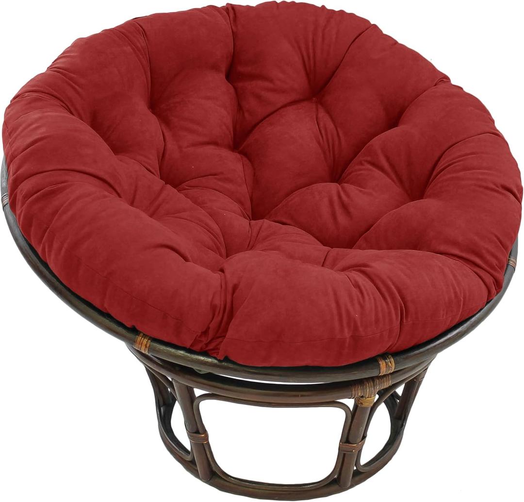 Blazing Needles Microsuede Papasan Cushion, 1 Count (Pack of 1), Cardinal Red