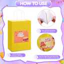 Harloon 15 Pcs Birthday Gift Bag with Happy Birthday Certificates for Students Birth Favor Paper Goodie Bags with Greeting Cards Classroom Award from Teachers(Fresh,Colorful)