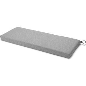 Klear Vu Rumba Outdoor/Indoor Bench Cushion, Wellfleet Bay Woven Revolution Performance Fabric, 44-inch, Gray