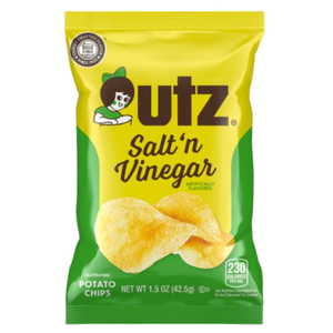 Utz Club Pack Chips, Salt and Vinegar, 60 Count (Pack of 60)