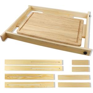 Juice Groove Router Jig  Adjustable Wooden Router Guide with 8 Spacers,Router Jigs Fits Cutting Boards Up to 22 x 29 in,Perfect for Square Recess Cuts Accessories