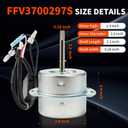 FFV3700297S Bathroom Fan Motor Compatible with Panasonic Exhaust Fan Assembly FV-08VQ3 FV-11VQ3 FV11VH2 FV11VHL2 FV-LP003 Quiet Ventilation Fans Motor Replacement Parts FFV3700175S 120 Volts 1750 RPM