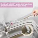 6 PCS Cleaning Brush, Scrub Brush Set for Kitchen and Bathroom Household Use with Various Brushes for Cleaning Dishes, Tiles, Corners and Floors Color Purple