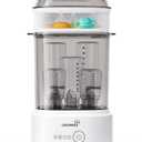 Bottle Sterilizer and Dryer, Compact Electric Steam Baby Bottle Sterilizer (Esterilizador de Biberones), Bottle Sanitizer for Baby Bottles, Pacifiers, Pump Parts Black