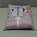 MooMee Bedding Duvet Cover Set 100% Washed Cotton Linen Like Textured Breathable Durable Soft Comfy (Solid Taro Purple, Palatial King/Oversized King 120"x98")