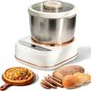 7.4QT Electric Dough Mixer with Ferment Function, Large Capacity Dough Maker Machine, 304 Stainless Steel Bowl,Face-Up Touch Panel, Timer Control, Commercial & Household Bread Mixer for Pizza