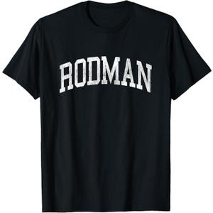 Rodman New York NY Vintage Athletic Sports Design TShirt, Size S