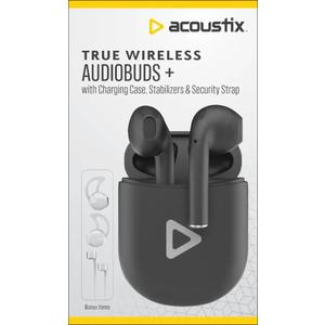 Acoustix AudioBuds+ True Wireless Earbuds with Charging Case - Black