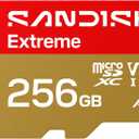 SANDISK 256GB Extreme microSD UHS-I Card - Up to 245MB/s Read Speed and 170MB/s Write Speed, 5.3K Video, 4K UHD Video, high-Performance for Action cams, Drones, Android Devices - SDSQXH9-256G-GZ6MA