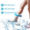 Tideshake Waterproof Foot Cast Cover for Showering, Reusable Adult Foot Cast Protector, Cast Covers for Ankle Shower after Surgery, Watertight Cast Bag for Burns