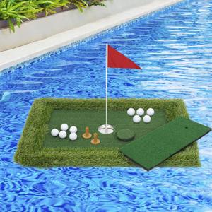 HSM Floating Golf Green - Chipping Green, Fun Pool Golf Game, Outdoor Putting Mats Training Accessories, 24" x 35"