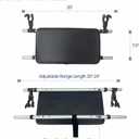 Universal Walker Rest Seat for Attachable Seat Folding Walker, Maximum Weight Capacity of 250 Pounds, Adjustable Range:20"~24"(Black)
