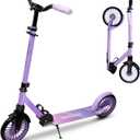 Nattork Kick Scooter for Age 6+ Kids Teens Adults, Max Load 240 LBS, Adjustable Height Foldable with 8" Large Wheels, Anti-Shock Suspension