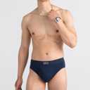SAXX Underwear Co. Men's Underwear with Pouch Ultra Super Soft Brief Fly 2Pk (Blue)