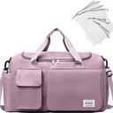 NPBAG Women Travel Duffel, Multi Functional Large Expandable Weekender Carry-on Tote, Gym Workout Overnight Bag, Mommy Hospital Bag for Labor and Delivery (Plum)