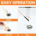 3 x 51inch Drain Hair Remover(6pack),34inch Drain Clog Remover(1pack),Drain Auger Cleaner Tool Set For Toilet, Kitchen Sink, Bathroom Tub, 7 Pack