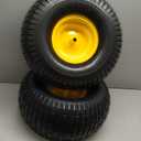 2 Pcs 20x10.00-8 Tubeless Lawn Mower Tire and Wheel, 20x10-8 Air-Filled Rear Tire and Rim Assembly for Riding Mowers, Lawn Tractors, Garden Tractors, 3/4" Bore, 3/16" Keyway, 3.5" Offset Hub, 4 Ply