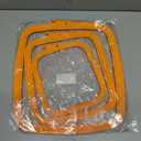Nurge Square Embroidery Hoop - Plastic Cross Stitch Frame for Needlepoint & Embroidery - Adjustable Craft Hoop - Orange - Set of 3