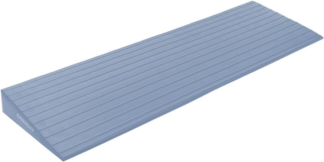 Threshold Ramp for Doorways 2" Rise- Odorless Indoor Entry Ramp- Non-Slip& Cuttable Handicap Ramp for Wheelchairs, Robot Vacuum Cleaners, Scooters, Strollers- Fog Blue- 2Rise (31.58.7)