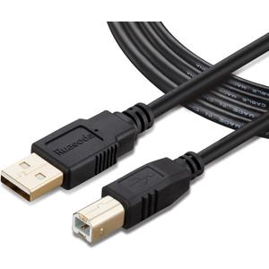 50 ft USB 2.0 Printer Cable - Type A Male to B Male, Compatible with HP, Canon, Epson, Lexmark, Dell, Xerox, Samsung (black)