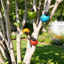 Metal Garden Wall Art Decorative Set of 4 Cute Ladybugs Outdoor Wall Sculptures