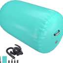 Air Roller Gymnastics Barrel Back Handspring Trainer Tumbling Barrel Yoga Barrel Mat with Electric Air Pump ((L)39.4inch x (Diameter)24inch)