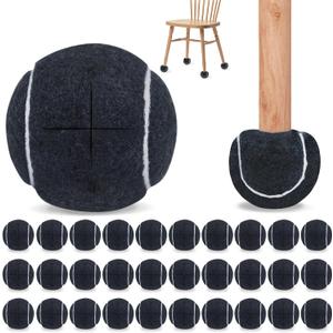 Magicorange 40 Pack Precut Tennis Balls Bulk for Chairs,2.5inch Tennis Ball Chair Leg Covers for Furniture Foot Protection Ball for Classroom (Black)
