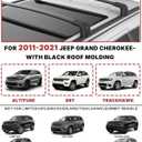 Richeer 260LBS Lockable Roof Rack Cross Bars for 2011-2022 Grand Cherokee Altitude/SRT/Trackhawk with Roof Black Moldings, Aluminum Crossbars with Anti-Theft Locks for Cargo Rooftop Luggage Canoe