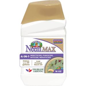 Bonide Captain Jack's Neem Max, 16 oz Concentrated Cold Pressed Neem Oil, Multi-Purpose Insecticide, Fungicide, Miticide, and Nematicide for Organic Gardening