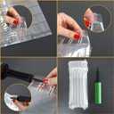 LIVEBAY Wine Bottle Travel Protector Bags - 100 Pack Inflatable Travel Cushions with Pump for Luggage Protection