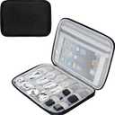 FYY Electronic Organizer, Travel Cable Organizer Bag Pouch Accessories Carry Case Portable Waterproof All-in-One Storage for Cable, Cord, Charger, Phone, Earphone - Large Black