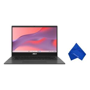 ASUS Chromebook 14" FHD Laptop - MediaTek Kompanio 520, 4GB RAM, 64GB eMMC, Chrome OS (with Microfiber Cloth) - Gravity Grey (CM1402CM2A-M8186)