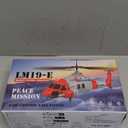 RC Helicopter, LM19-E 2.4GHz Remote Control Helicopter with 10 Launchable Missiles, LED Light, Altitude Hold, One-Key Take Off, Indoor Friendly, Army Toys for Birthday(2 Batteries)