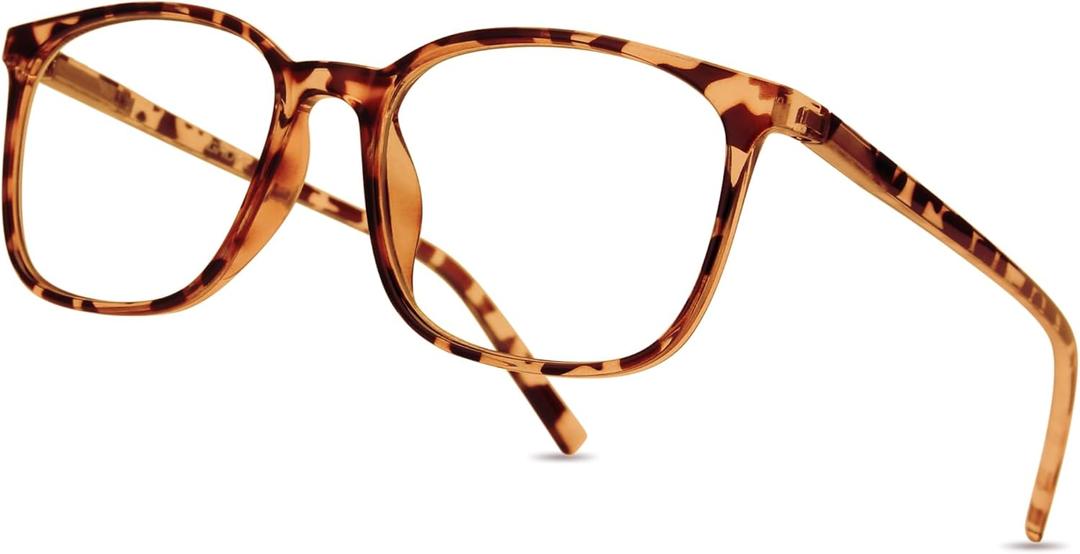 Gaoye Blue Light Blocking Glasses Women/Men, Computer Gaming Fake Eyeglasses Anti UV Ray-Spring Hinge (Leopard)