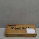 YASONIC Shower Caddy Adhesive, No Drill Bathroom Shower Organizers, with Removable Hooks, Rust Proof Shower Shelves, Wall-Mounted Shower Holder, White, 2 Pack