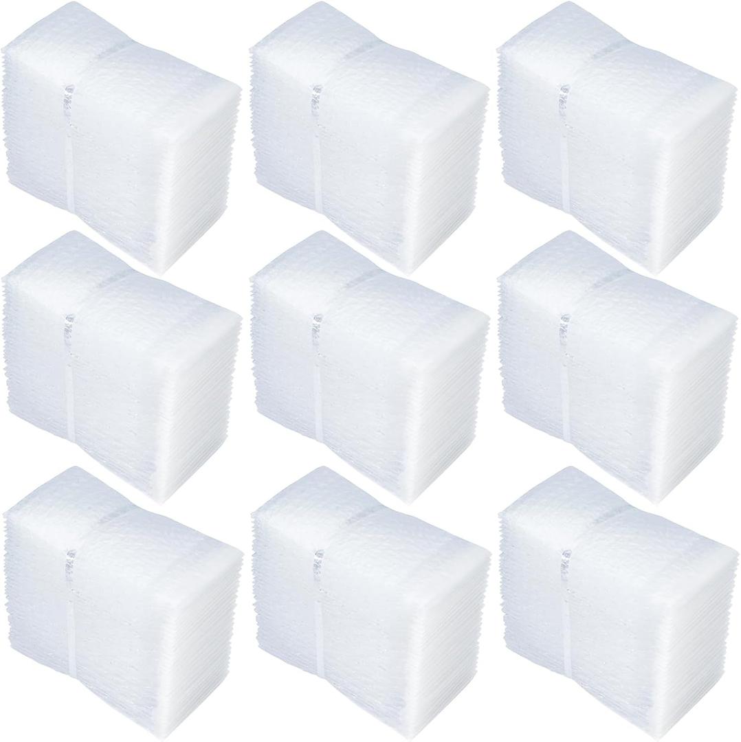 300 Pcs 4" X 6" Clear Self-Seal Bubble Wrap Pouches, Double Wall Bubble Cushioning Wrap Bag, Clear Bubble Bags Thickening Shockproof Bags for Small Business Moving Shipping Packaging Storage