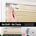 Lazblinds Upgraded Top Down Bottom Up (TDBU) Honeycomb Blinds, No Drill No Tools Easy Install Cordless Cellular Shades for Windows 24" W x 64" H, Beige - Blackout
