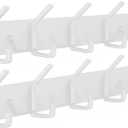 evory 2 Pack Coat Rack Wall Mount, 16.65 Inch Heavy Duty Metal Coat Wall Hooks for Hanging, Wall Hook Rack Coat Hanger for Purse Clothes Jacket Backpack Entryway Bathroom Kitchen, Matte White