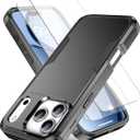 for iPhone 17 Pro Case,Compatible with Magsafe,2X Screen Protector,Heavy Duty Protection,Rugged Phone Cover for iPhone 17 Pro 6.3 inchs,Dark