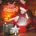 Christmas Tree Topper, Christmas Star Tree Topper Built-in LED Rotating Lights, Plug in 3D Sliver Glittered Star Tree Topper for Xmas Party Holiday Decorations