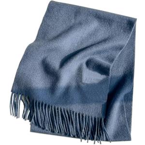 100 Australian Wool Scarf Knitted Soft Warm Neckwear for Women and Men (Blue)