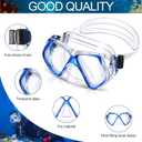 Weewooday 2 Pcs Adults Swimming Goggles with Nose Cover Antifog Clear Diving Mask Clear Wide View No Blurring Tempered Glass Swim Goggle for Adult Men Women Youth