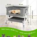 Bedside Dog Bed Co-Sleeper, 27-32 in Height Adjustable Pet Bassinet
6-Level Height Adjustment, Small & Medium Dogs & Cats, Bed Attachment Design, Lockable Wheels, 2 Removable Washable Cushions