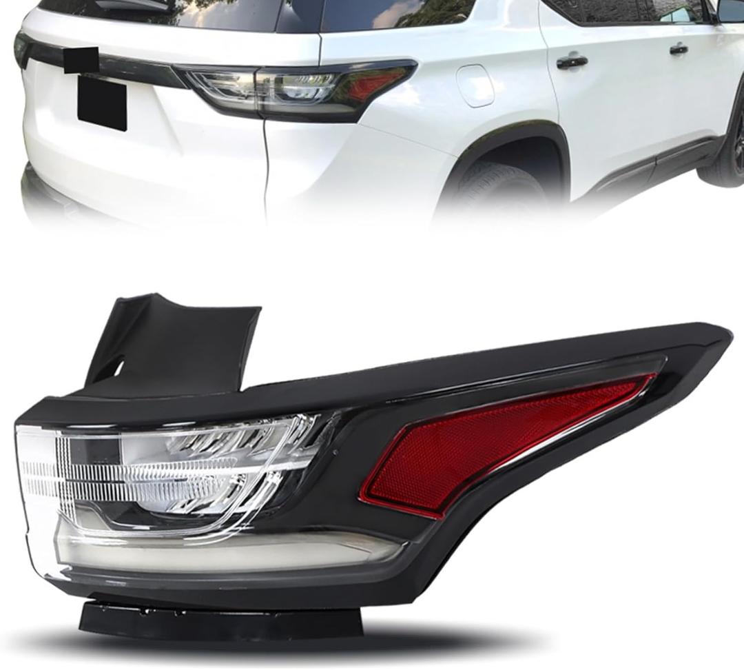 LABLT Tail Light Assembly Replacement for 2018 2019 2020 Traverse Brake Light Right Side w/Redline Pkg Replacement for 84618035