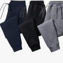 BenBen 3 Pack Men's Joggers with Zipper Pocket Fleece Sweatpants Athletic Pants Running Workout XL