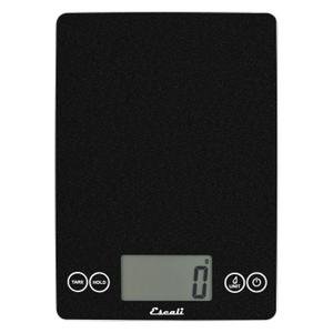 Escali Arti Glass Food Scale Digital Countertop Kitchen, Baking and Cooking Scale with Nutrition and Calorie Counter, 15-Pound Capacity, 9" x 6.5" x .75", Black
