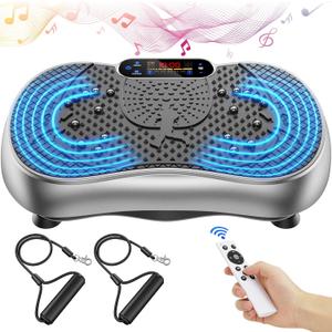 Vibration Plate Exercise Machine, 180 Speed Levels Vibration Plate for Lymphatic Drainage, Whole Body Workout Vibrating Fitness Platform, Effective for Weight Loss, Shaping, Toning & Wellness