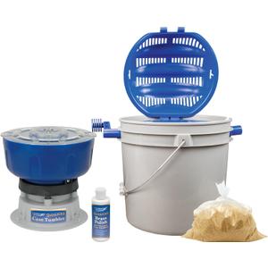 Frankford Arsenal Quick-N-EZ 220V Case Tumbler Kit for Cleaning and Polishing for Reloading, blue/gray