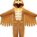 ReliBeauty Owl Costume Kids Pajamas Unisex Homewear Halloween Animal Costume for Boys and girls, Brown, 120